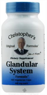 Dr. Christophers Original Formulas   Glandular System Formula   100 Vegetarian Capsules