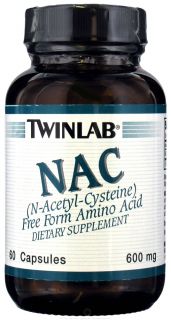 Twinlab   NAC N Acetyl Cysteine Free Form Amino Acid 600 mg.   60 Capsules