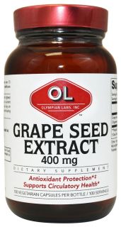 Olympian Labs   Grape Seed Extract 400 mg.   100 Vegetarian Capsules