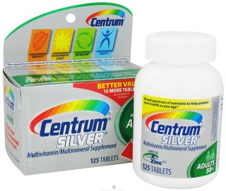 Centrum   Silver Multivitamin/Multimineral for Adults 50+   125 Tablets