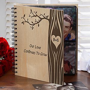 Personalized Romantic Photo Albums   Carved In Love