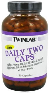 Twinlab   Daily Two Caps Without Iron   180 Capsules