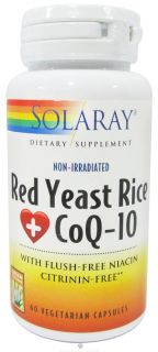 Solaray   Red Yeast Rice Plus CoQ 10   60 Vegetarian Capsules