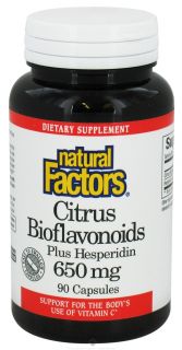 Natural Factors   Citrus Bioflavonoids Plus Hesperidin 650 mg.   90 Capsules