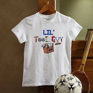 Kids Little Tool Guy Personalized T Shirt