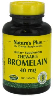Natures Plus   Chewable Bromelain (600 GDU/gram) 40 mg.   180 Tablets