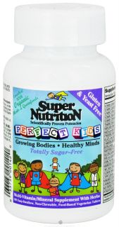 Super Nutrition   Perfect Kids Multi Vitamin Sugar Free   100 Tablets