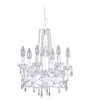 Athena 6 Light Chandeliers in Antique White 8186 60
