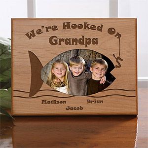 Personalized Fishing Picture Frame   Hooked On You