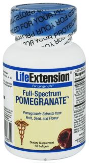 Life Extension   Full Spectrum Pomegranate   30 Softgels
