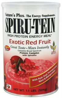 Natures Plus   Spiru Tein High Protein Energy Meal Exotic Red Fruit   1.1 lbs.