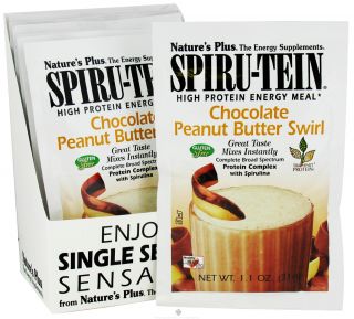 Natures Plus   Spiru Tein High Protein Energy Meal Chocolate Peanut Butter Swirl   1 Packet