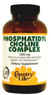 Country Life   Phosphatidyl Choline Complex 1200 mg.   100 Softgels