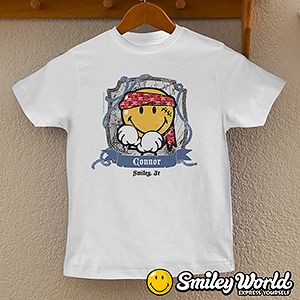Personalized Kids T Shirts   Pirate Smiley Face