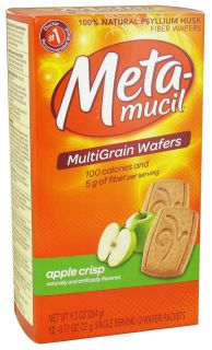 Metamucil   MultiGrain Fiber Wafers Apple Crisp   12 x .77 oz. Packets