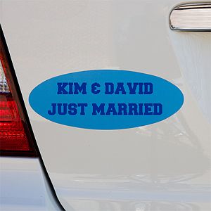 Personalized Magnetic Bumper Stickers   Oval