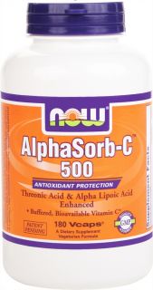 NOW Foods   AlphaSorb C 500 Antioxidant Protection   180 Vegetarian Capsules