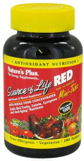 Natures Plus   Source of Life Red Multi Vitamin & Mineral Mini Tabs   180 Tablets