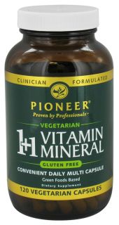 Pioneer   1+1 Vitamin Mineral   120 Vegetarian Capsules