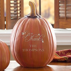 Personalized Fall Pumpkin Decorations   Give Thanks