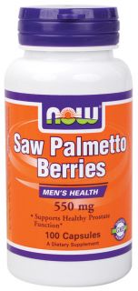 NOW Foods   Saw Palmetto Berries Mens Health 550 mg.   100 Capsules
