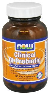 NOW Foods   Clinical GI Probiotic Healthy Intestinal Flora   60 Vegetarian Capsules