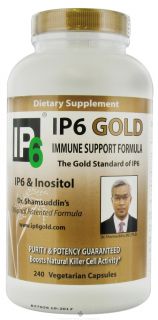 IP 6 International, Inc.   Dr. Shamsuddins Original IP6 Gold Immune Support with IP6 & Inositol   240 Vegetarian Capsules