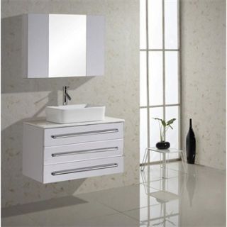 Virtu USA Ivy 32 Single Sink Bathroom Vanity   White