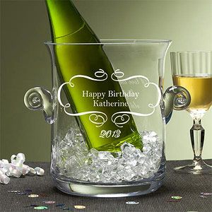 Personalized Ice Bucket Chiller   Birthday Wishes
