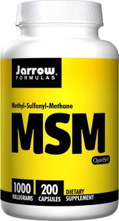 Jarrow Formulas   MSM Sulfur 1000 mg.   200 Capsules