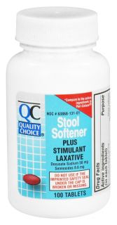 Quality Choice   Stool Softener Plus Stimulant Laxative   100 Tablets