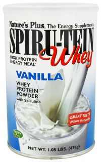 Natures Plus   Spiru Tein WHEY High Protein Energy Meal Vanilla   1.05 lbs.