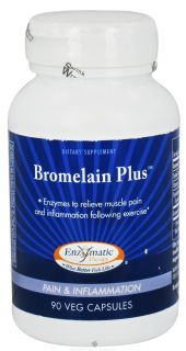 Enzymatic Therapy   Bromelain Plus   90 Vegetarian Capsules