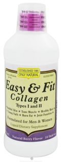Only Natural   Easy & Fit Collagen Types I and II Natural Berry Flavor   16 oz.
