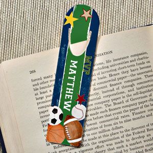 Personalized Sports Bookmarks   Ready, Set, Score