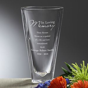 Personalized Memorial Vases   Love Blooms Eternal