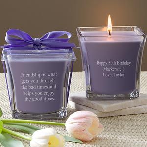 Personalized Candles for Birthdays   Lavender & Linen