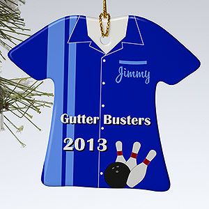 Personalized Christmas Ornaments   Bowling T Shirt