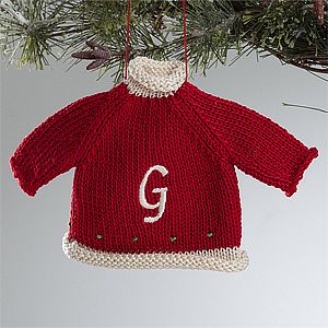Personalized Christmas Ornaments   Red Christmas Sweater