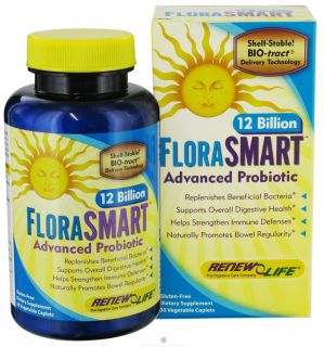 ReNew Life   FloraSmart Advanced Probiotic 12 Billion   30 Vegetarian Caplet(s)