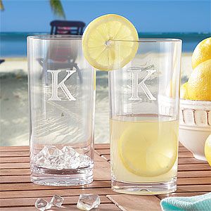 Personalized Tall Drinking Glasses   Outdoor Acrylic