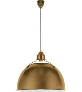 Thomas Obrien Eugene 1 Light Pendants in Hand Rubbed Antique Brass TOB5000HAB