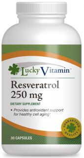 LuckyVitamin   Resveratrol 250 mg.   30 Capsules
