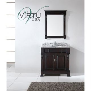 Virtu USA 36 Huntshire Single Bathroom Vanity   Dark Walnut