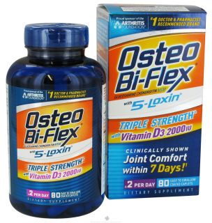Osteo Bi Flex   Joint Shield Formula With 5 Loxin Triple Strength With Vitamin D3 2000 IU   80 Caplets