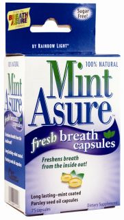 Rainbow Light   Mint Asure Fresh Breath   75 Capsules formerly Health Asure