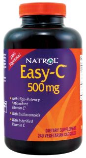 Natrol   Easy C Vitamin C with Bioflavonoids 500 mg.   240 Vegetarian Capsules
