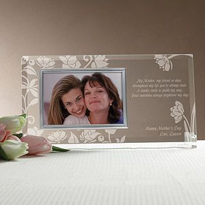 Personalized Glass Picture Frame for Mothers   Her Love Blooms