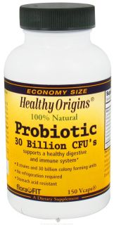 Healthy Origins   Probiotic 30 Billion CFUs   150 Vegetarian Capsules