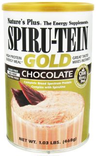 Natures Plus   Spiru Tein Gold High Protein Energy Meal Powder Chocolate   1.03 lbs.